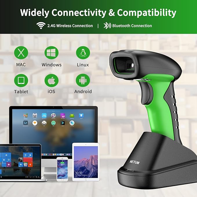 NETUM 2D QR Industrial Bluetooth Barcode Scanner - Image 4