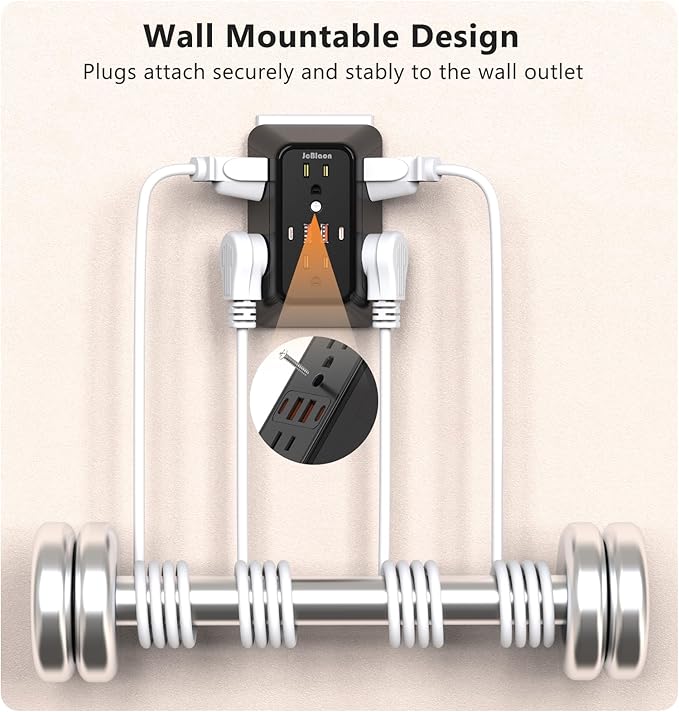 USB Wall Charger Power Strip Surge Protector - Image 3