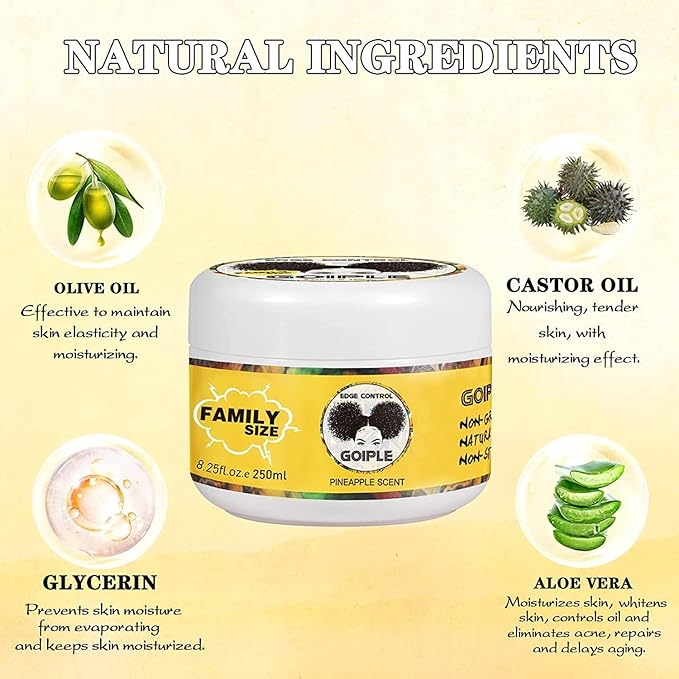 8.25 OZ Edge Control Wax for Women, Non-greasy Edge Smoother for Back Hair - Image 2