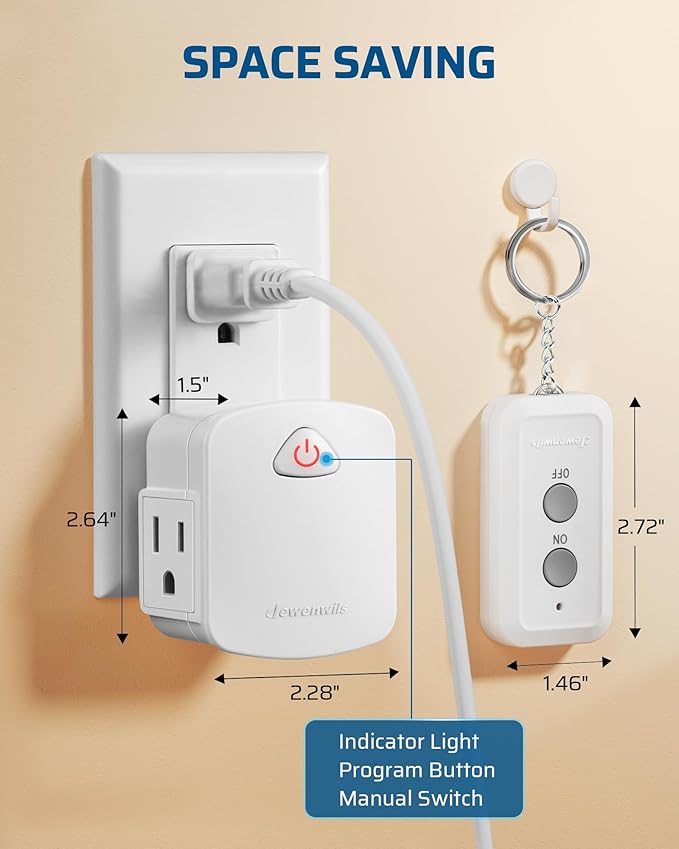 DEWENWILS Remote Control Outlet, Upgraded Version Wireless Remote Light Switch - Image 6