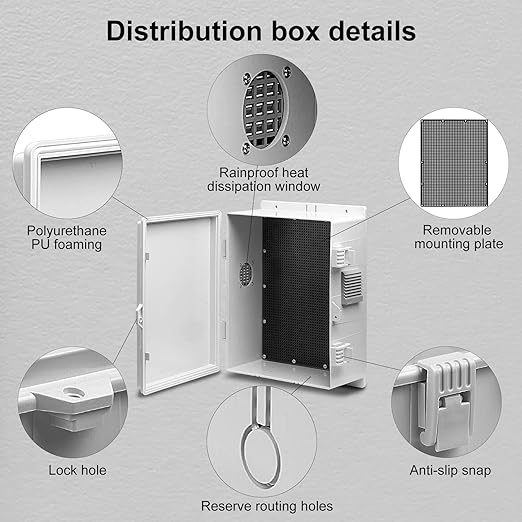 Namunanee Outdoor Electrical Junction Box, ABS Water Resistant Enclosure - Image 4