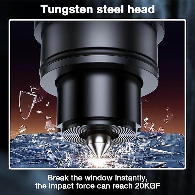 MOTORBUDDY Car Window Breaker Tool, 2-in-1 Window Breaker Seatbelt Cutter - Image 7