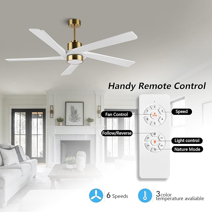 WINGBO 54 Inch DC Ceiling Fan - Image 2