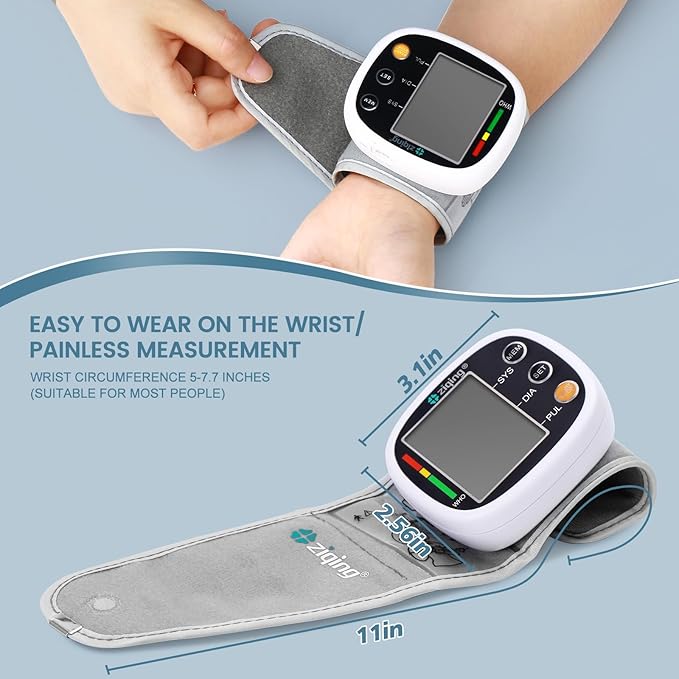 Wrist Blood Pressure Monitor for Home Use, Rechargeable Bp Machine Automatic - Image 5