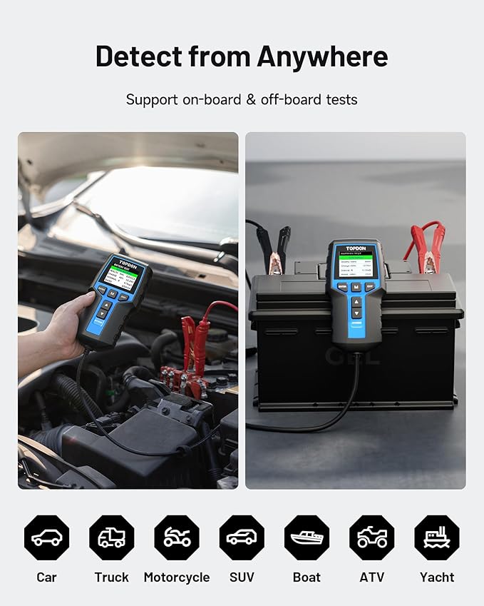 Car Battery Tester 24V 12V Load Tester, TOPDON BT200 100-2000CCA Automotive - Image 5