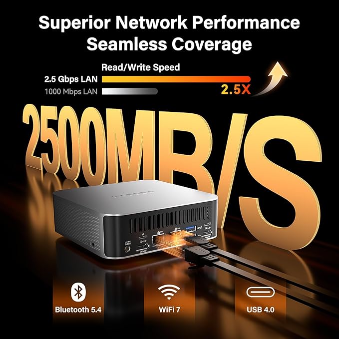 GEEKOM A9 Max AI Mini PC, with AMD Ryzen AI 9 HX 370, Copilot+ PC, Radeon 890M - Image 7