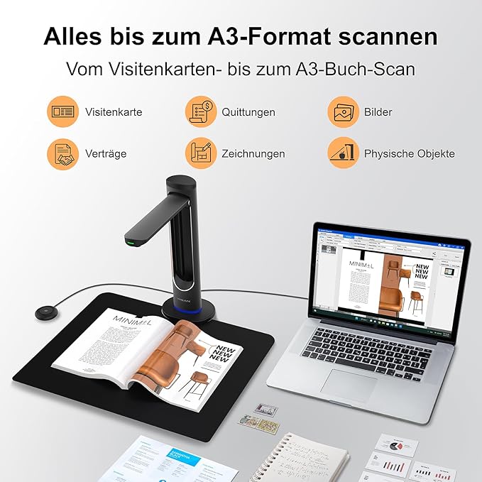 VIISAN K48 Book Scanners: 48MP Output, USB Camera - Image 3