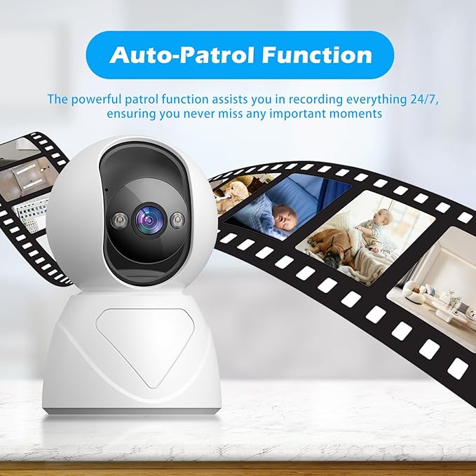 GUOANVISION 3MP Indoor Security Camera, 5G WiFi 360° Pan/Tilt Home Cameras - Image 6