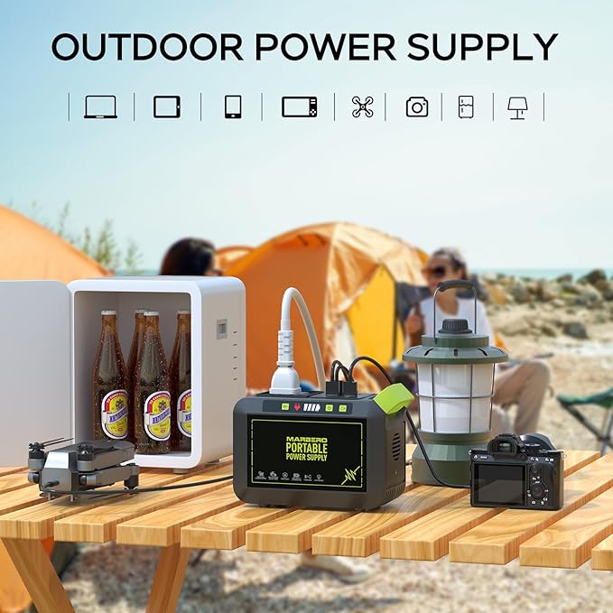 MARBERO Portable Power Station 88Wh Camping Lithium Battery Solar Generator - Image 4