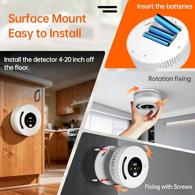 4-in-1 RV Propane Gas Detector, RV Carbon Monoxide Detectors, Smoke Detector - Image 3