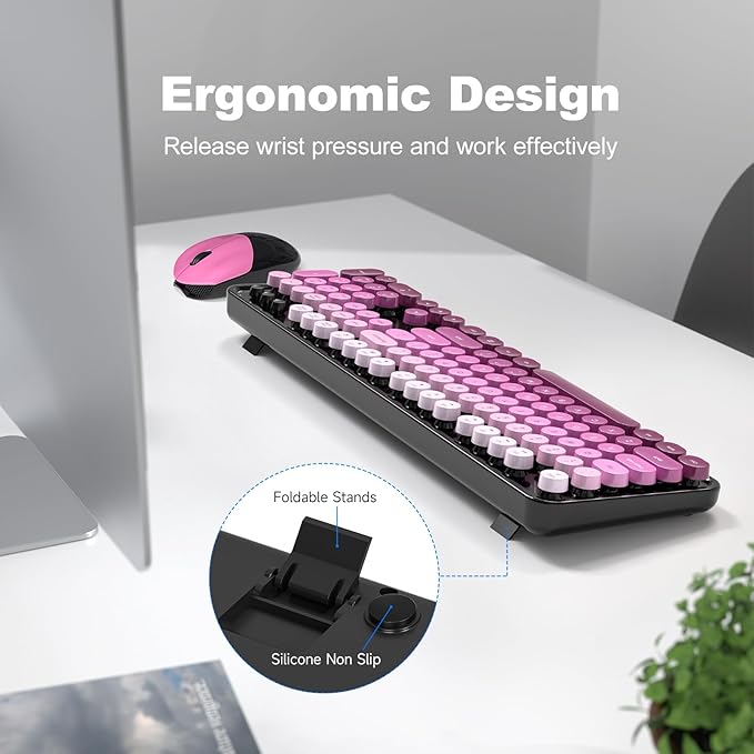 MOFII Wireless Keyboard and Mouse Combo, Full Size 2.4G Plug and Play - Image 4
