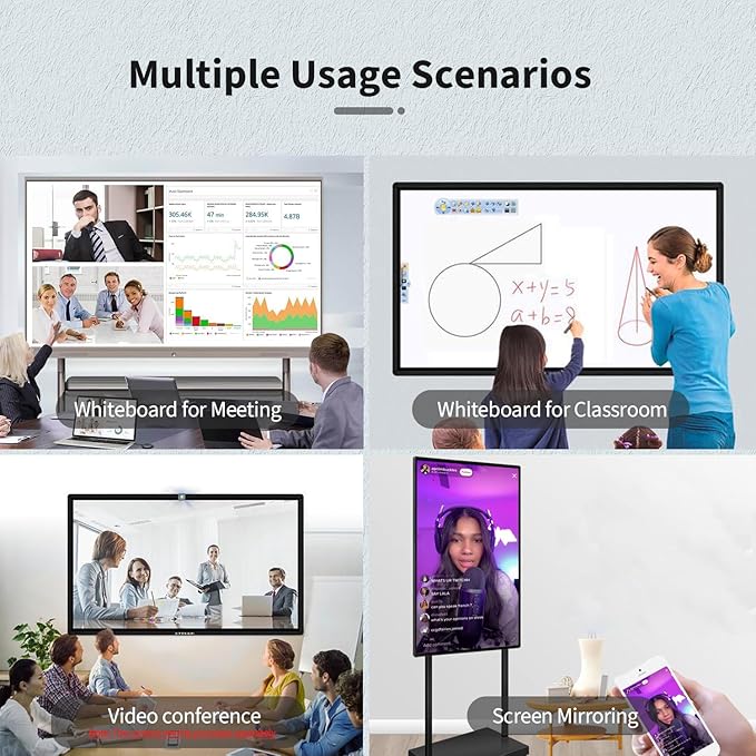 TouchWo 98" Touchscreen Monitor Smart Board, 4K Interactive Presentation - Image 5