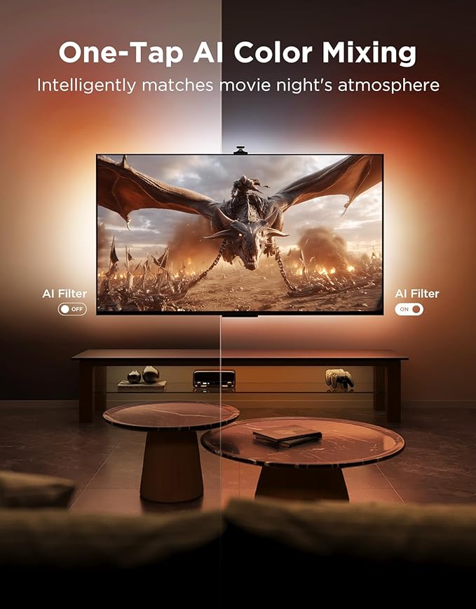 Govee TV Backlight 3 Pro with HDR Triple Camera, 11.8ft 5-in-1 RGBWWIC LED - Image 6