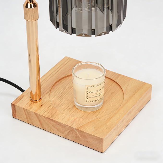 Candle Warmer Lamp with Timer & Dimmer – Artistic Glass Shade Desk Lamp - Image 5