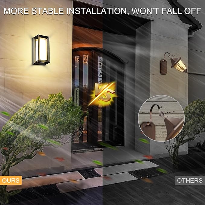 ledmo Outdoor Wall Light 1800Lm Modern Outdoor Porch Light 3000K Bright - Image 8