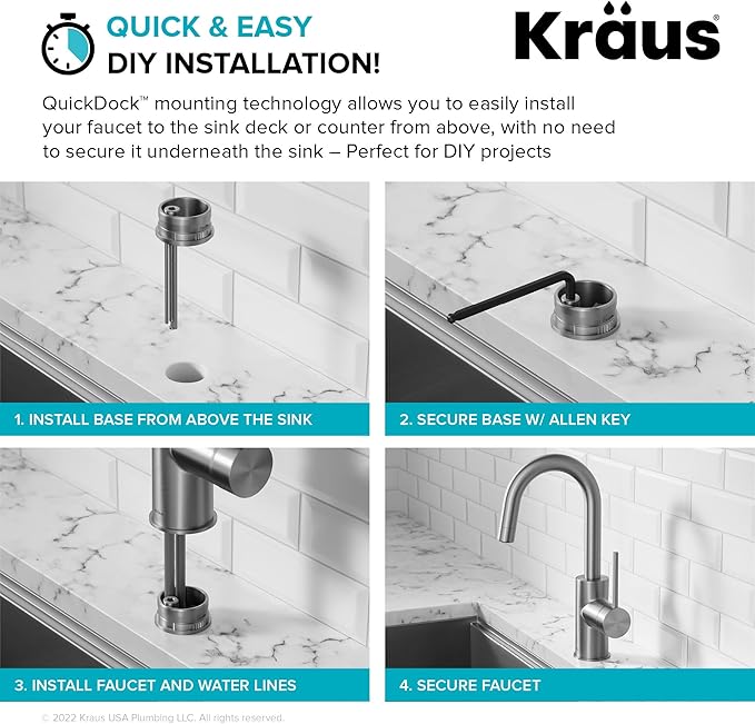 KRAUS Oletto Single Handle Kitchen Bar Faucet - Image 7