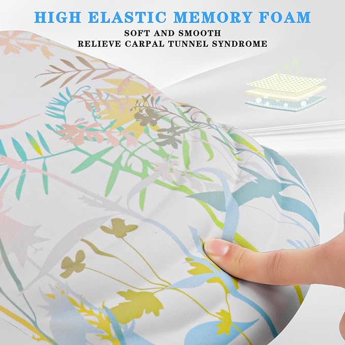 Mouse Pad Wrist Wrist Rest, Comfortable Memory Foam Wrist Rest, Non-Slip PU Base - Image 2