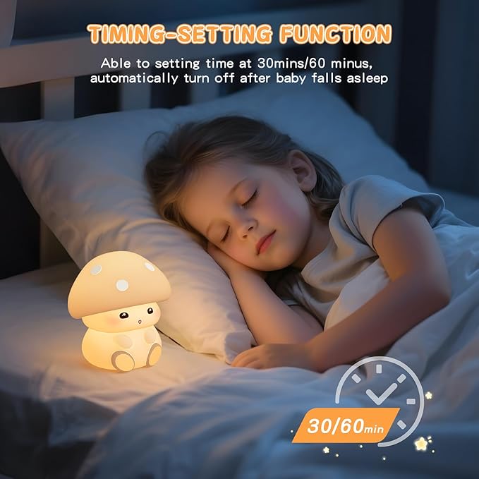 ICARER FAMILY Mushroom Night Light, Touch Control - Image 5