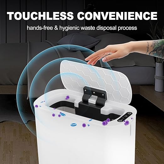 Cesun Motion Sensor Trash Can, 5 Gallon Automatic Bathroom Garbage Can - Image 4