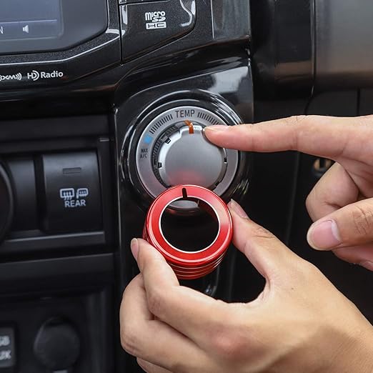 JeCar Air Conditioner Button Trim Cover Aluminum Alloy Knob Cover Compatible - Image 3