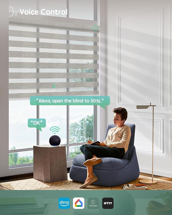 Yoolax Motorized Zebra Blinds Compatible - Image 3