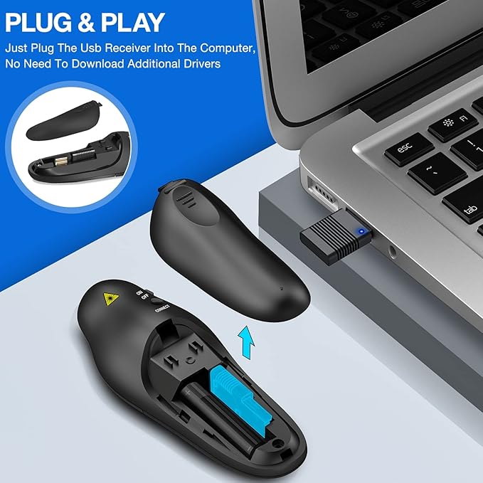 Presentation Clicker Wireless Presenter Remote USB Control Powerpoint PPT - Image 3