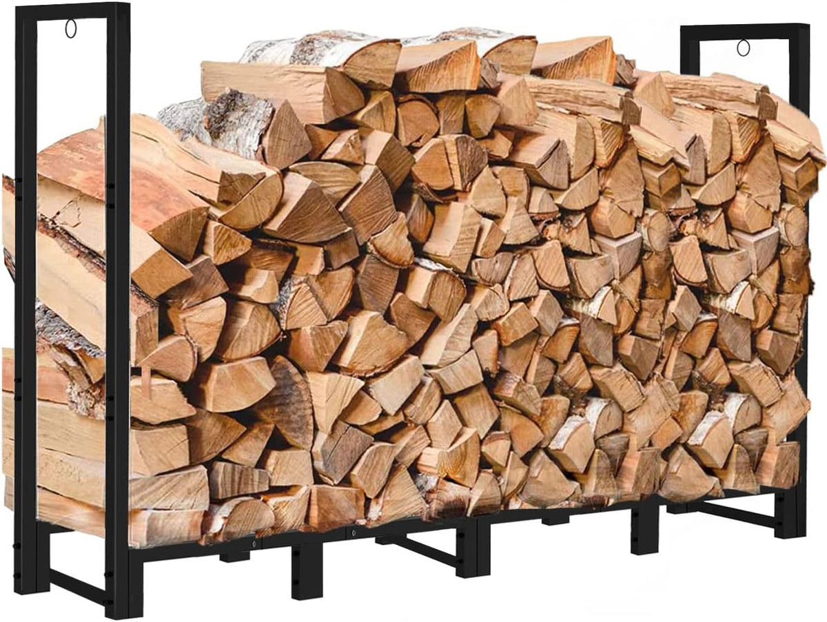 koutemie firewood rack outdoor 8 ft, fire wood, main product view