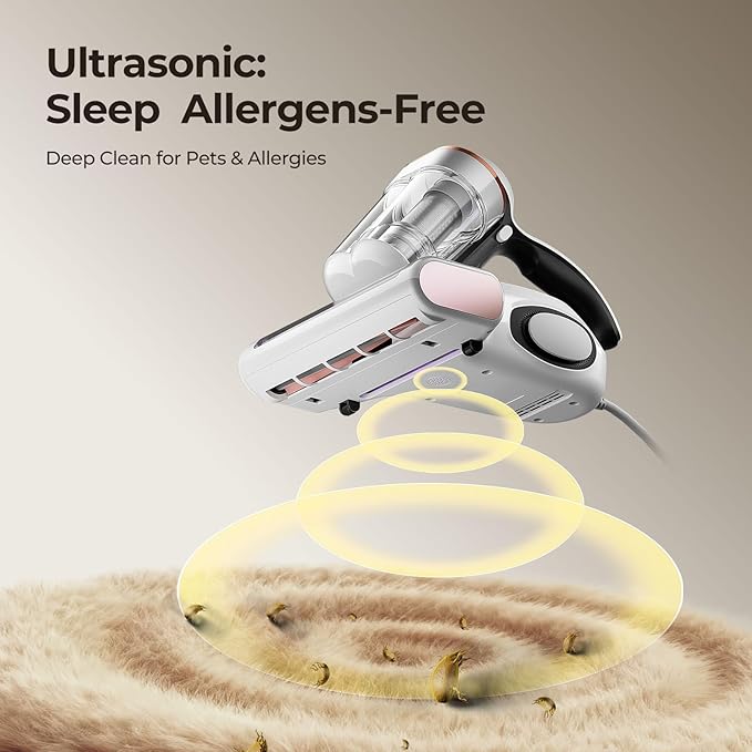 JIGOO Bed Vacuum Cleaner with Dust Sensor, Mattress Vacuum Cleaner with UV & - Image 6