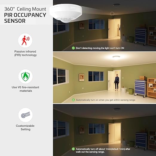 RAYZEEK 12V 24V Low Voltage Ceiling Sensor Pir Occupancy Motion Detector - Image 7