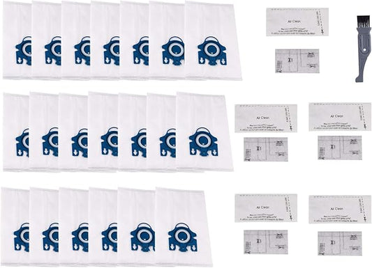 I clean 20Packs Type GNMiele Vacuum Bags, Replacement Miele AirClean 3D by I+clean