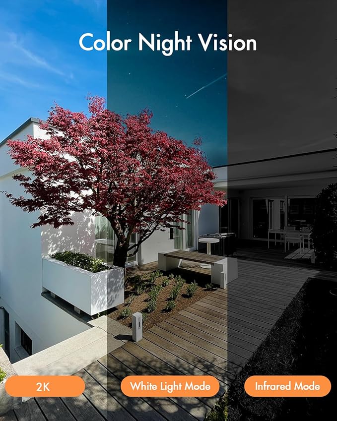 Dzees Solar Powered Security Cameras Wireless Outdoor WiFi, 2K Color Night - Image 5