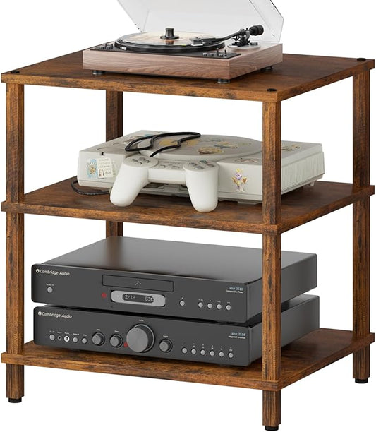 3-Tier AV Media Player Stand, Modern Stereo Cabine, Game Console Shelf by LELELINKY