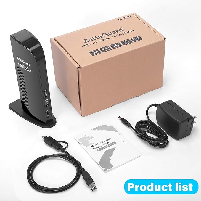 ZettaGuard USB 3.0 and USB-C Universal Laptop Docking Station - Image 7