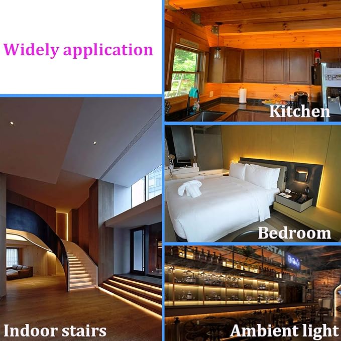 WOBANE LED Strip Lights 32.8ft Warm White, Dimmable Light Strip Kit - Image 6