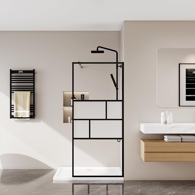 Goodyo 34” X 72” Shower Door Tempered Glass Framed Shower Screen Panel - Image 7