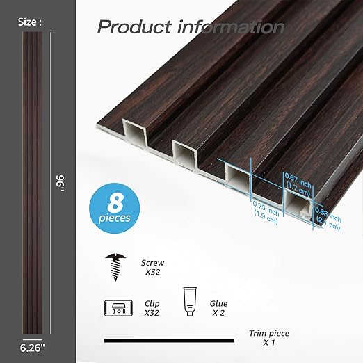 Art3d Slat Wall Panel for Modern Decor, WPC Acoustic Diffuser Panel - Image 4