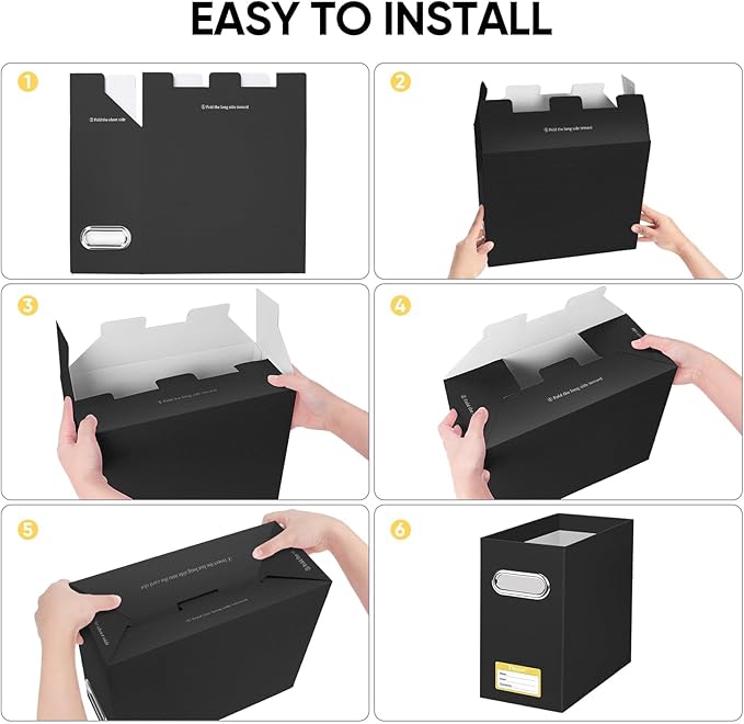 BALEINE File Organizer Box, Cardboard File Folder Organizer - Image 6
