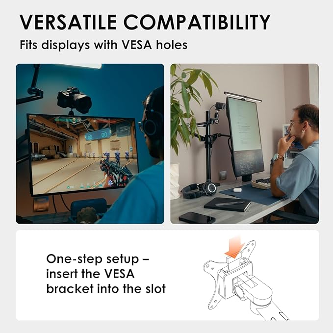 TARION Modular Desktop Arm Mount - 48cm / 19" Single Desk Stand - Compatible - Image 4