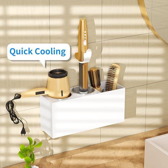NIUBEE Wall Mount Hair Styling Tool Organizer - Image 3
