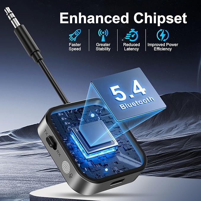 2026 Pro Bluetooth 5.4 Transmitter Receiver, 2-in-1 Wireless Audio Adapter - Image 7