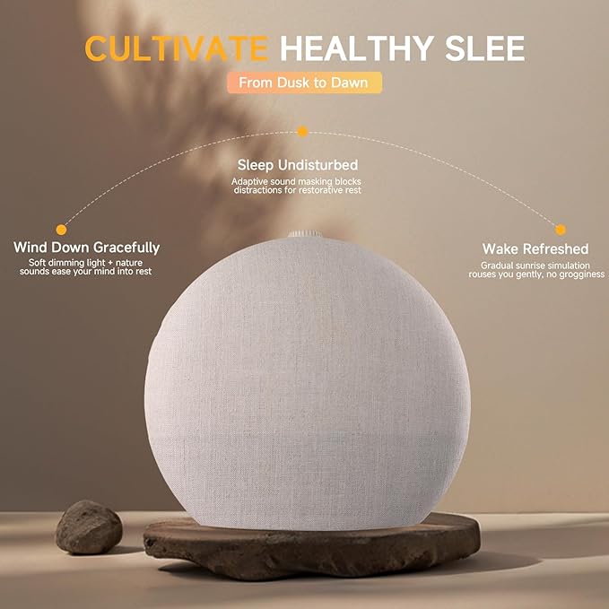 Geuuap Sunrise Alarm Clock White Noise Sound Machine - Image 6