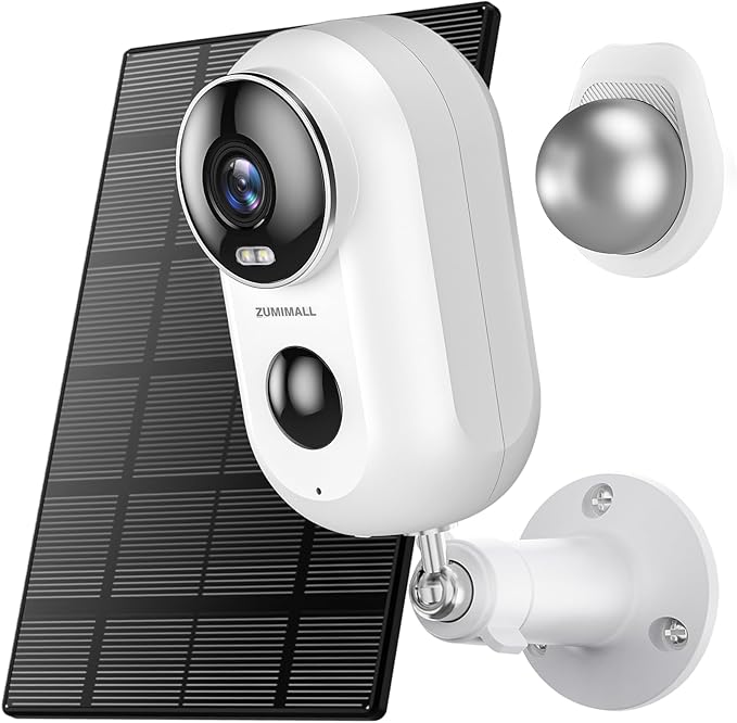 ZUMIMALL Solar Security Cameras Wireless Outdoor, 2K Outdoor Camera Wireless by ZUMIMALL