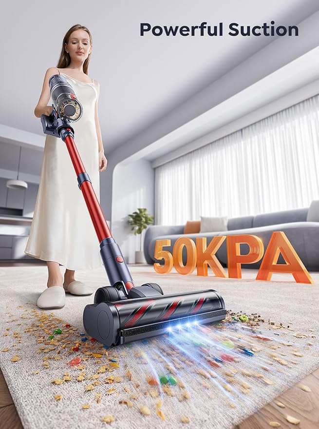 INTETURE Cordless Vacuum Cleaner, 600W 50Kpa 65Mins Vacuum Cleaners - Image 2