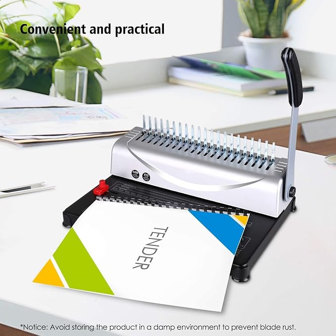 MAKEASY Binding Machine, 450 Sheets, Comb Binding Machines - Image 6