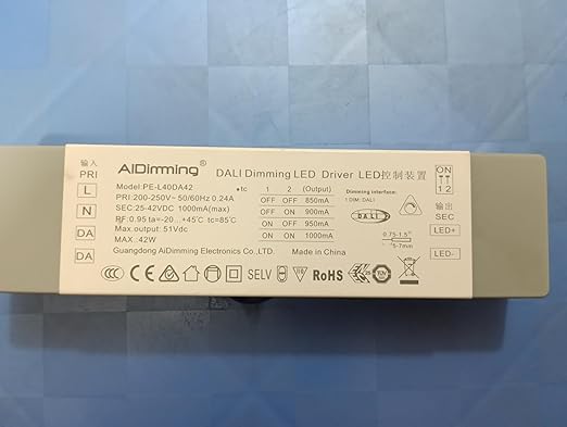 LED DALI Driver PRI:200-250V, 1000mA 42W Dimming Control Module, Professional by Unknown