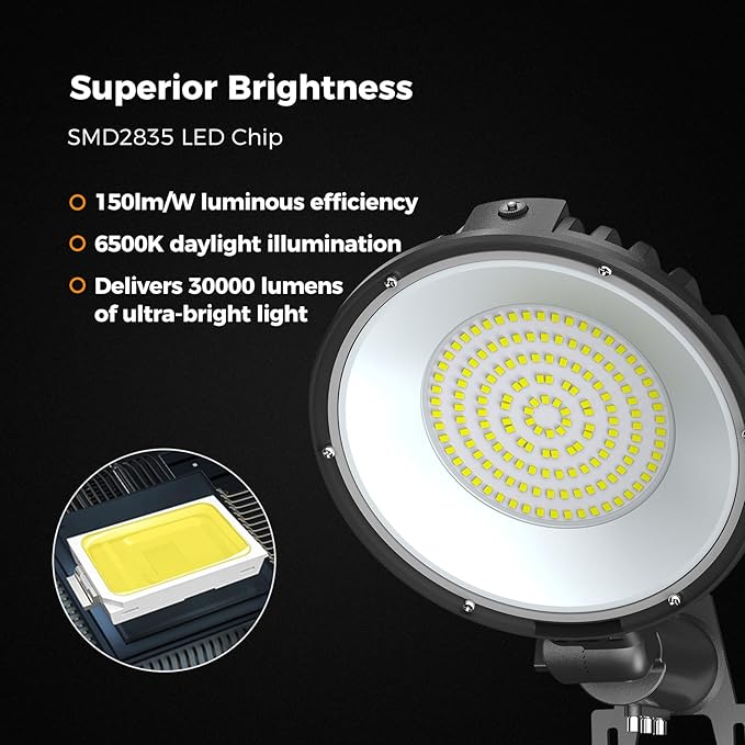 AIKVSXER 200W LED Barn Light 30000LM Dusk to Dawn LED Outdoor Area Security - Image 3