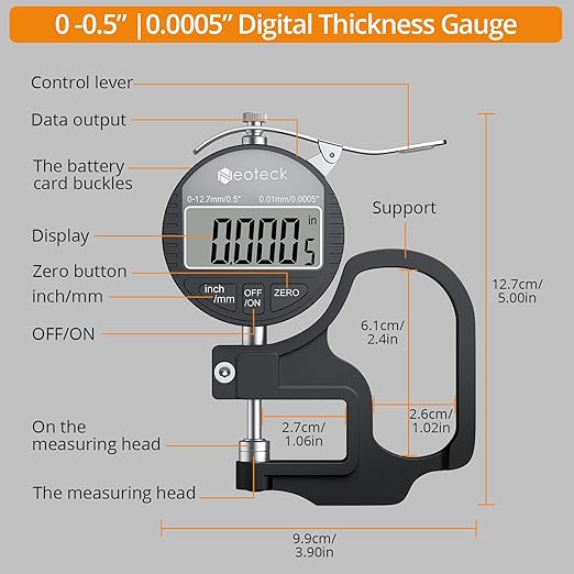 Neoteck Digital Thickness Gauge - Image 6