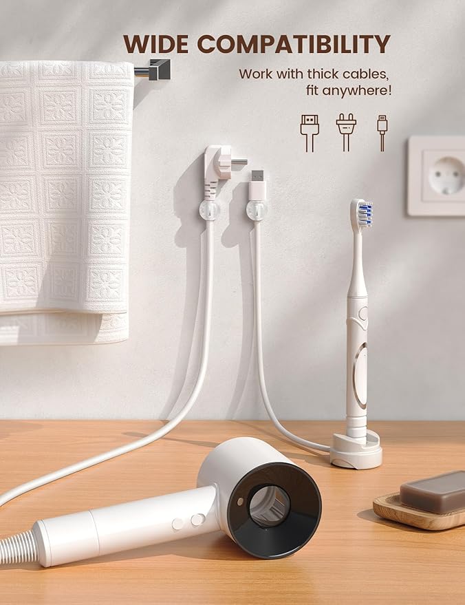 Lamicall 6Pack Clear Rotatable Cord Organizer - Image 5