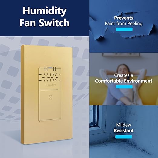 LIDER No Neutral Wire Required Humidity Sensor Switch, Automatic Humidity - Image 7