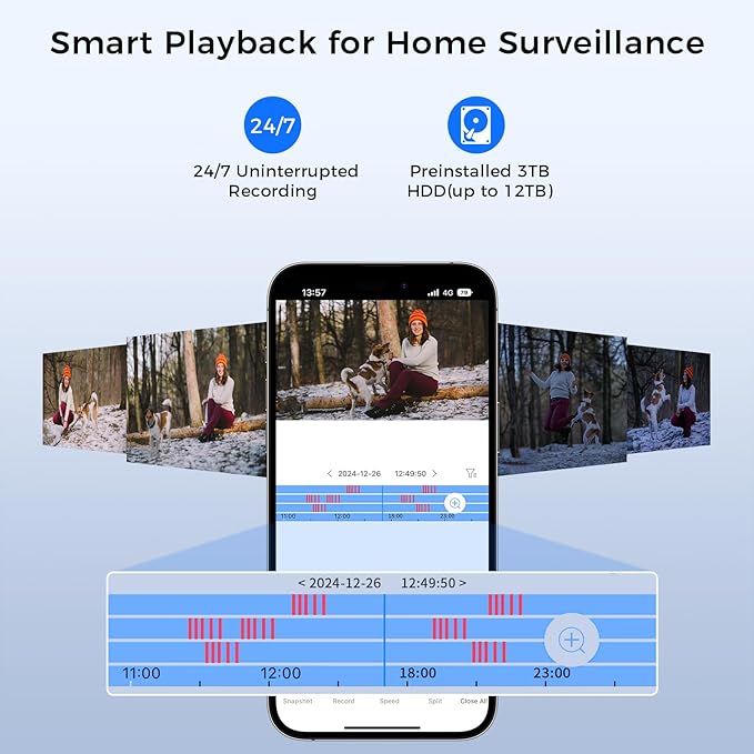Hiseeu 12MP PoE Security Camera System, 121° Wide View, Person Vehicle Detect - Image 6
